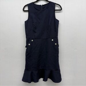 Loft Classic Preppy Navy A-Line Dress